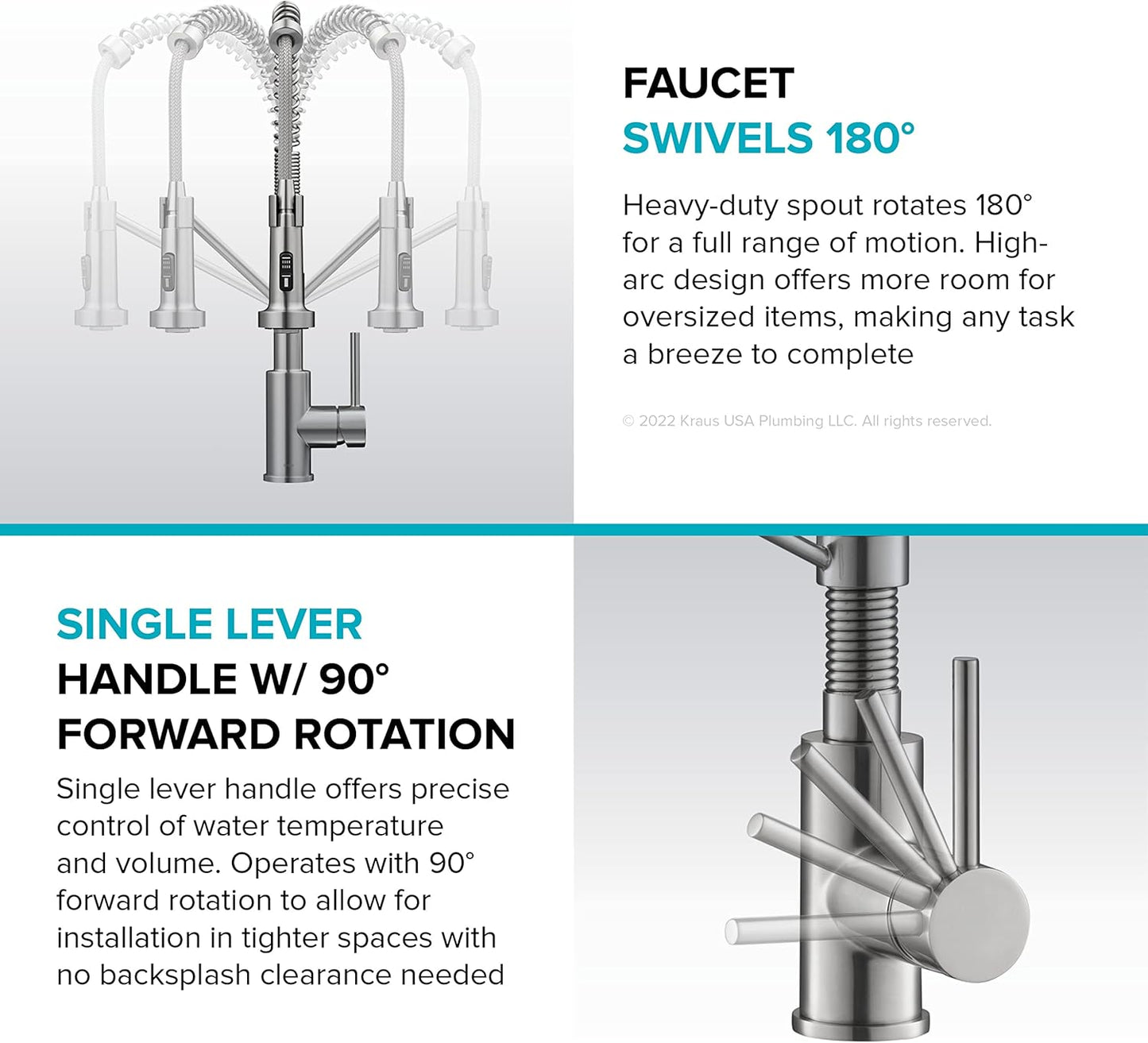 Bolden Commercial Style 2-Function Single Handle Pull down Kitchen Faucet in Spot-Free Brushed Brass, KPF-1610BB