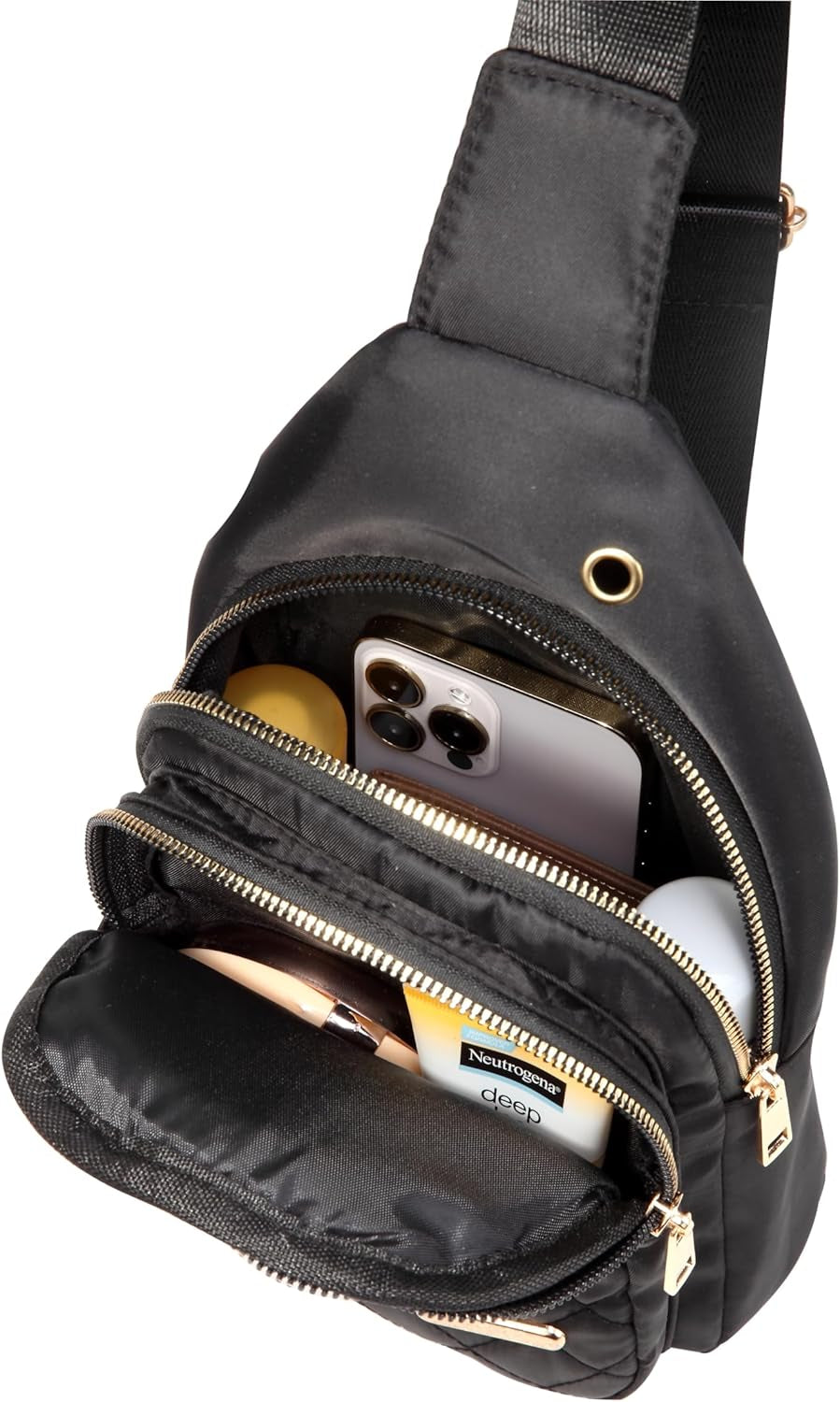 Small Sling Bag for Womenm Men, Sling Backpack Daypack Fanny Pack Crossbody Bags for Hiking Travel Sports Running