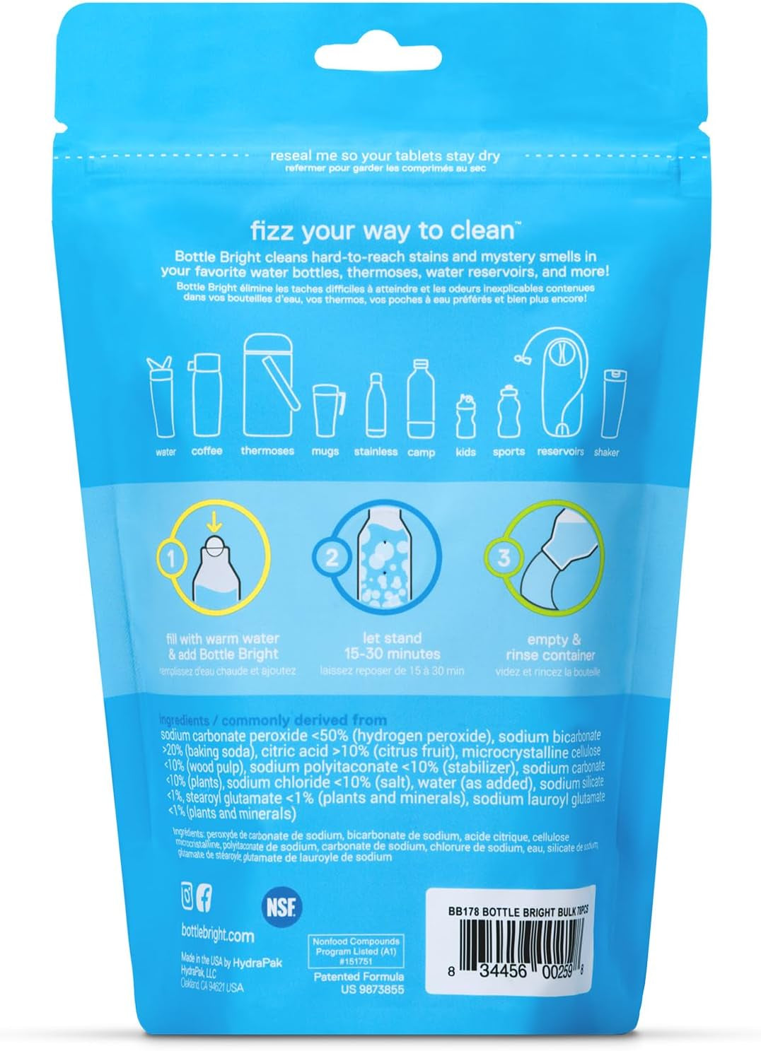 - Clean Stainless Steel, Thermos, Tumbler, Insulated and Reusable Water Bottles – Cleaning Tablets Are Easy and Safe to Use