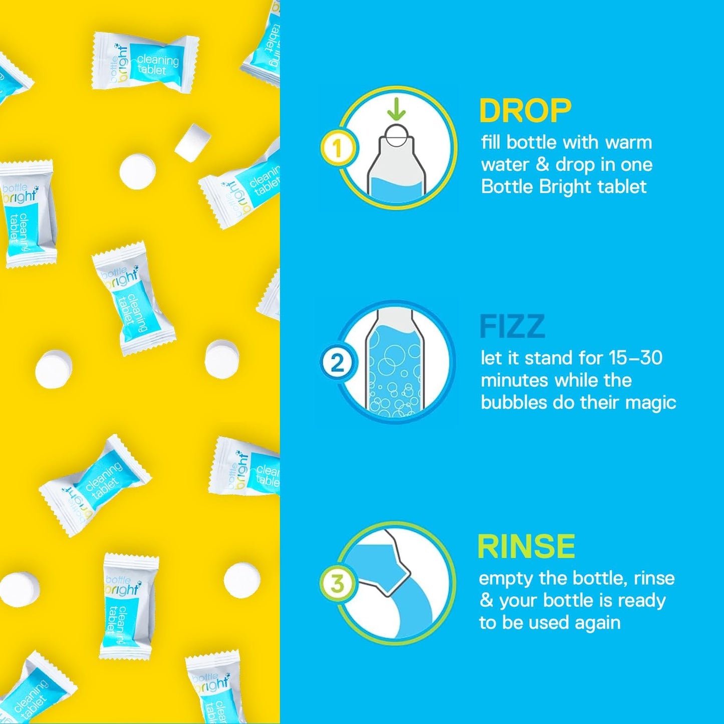 - Clean Stainless Steel, Thermos, Tumbler, Insulated and Reusable Water Bottles – Cleaning Tablets Are Easy and Safe to Use