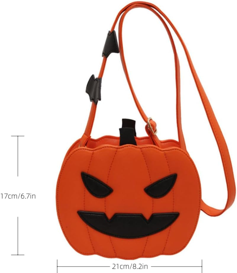 Small Spooky Pumpkin Purse - Halloween Crossbody Bag for Women, Stylish and Fun Halloween Accessories