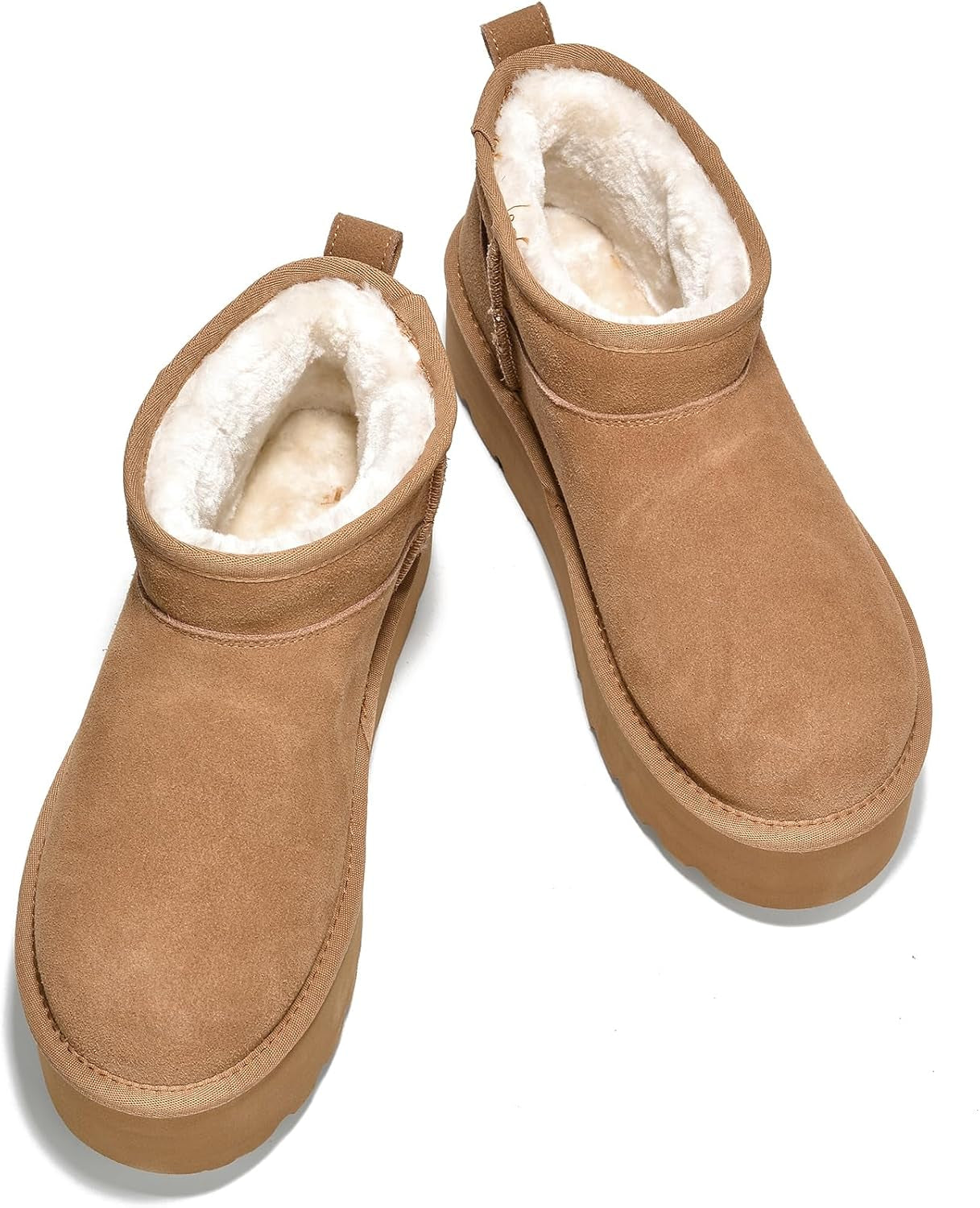 100% Genuine Leather Ankle Boots for Women - Anti-Slip Memory Foam Insole Womens Boots - Lightweight Winter Womens Shoes, Ankle Booties for Women (Huggy)