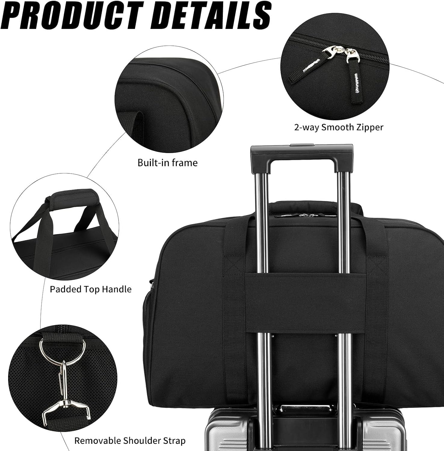 21 Inch Gym Bag with Shoe Compartment, Sports Duffle Bag for Travel, Carry on Duffel Bag, Weekender Overnight Bags for Men and Women Traveling