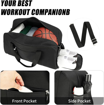 21 Inch Gym Bag with Shoe Compartment, Sports Duffle Bag for Travel, Carry on Duffel Bag, Weekender Overnight Bags for Men and Women Traveling