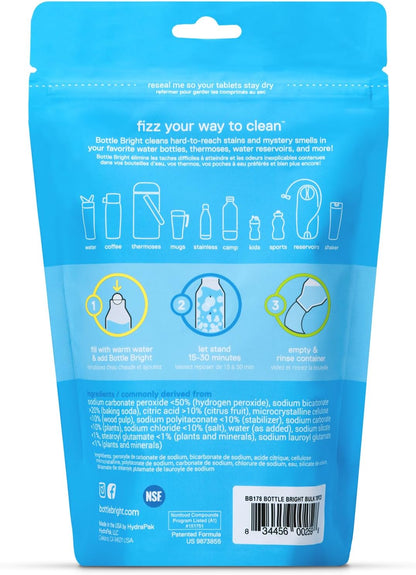 - Clean Stainless Steel, Thermos, Tumbler, Insulated and Reusable Water Bottles – Cleaning Tablets Are Easy and Safe to Use