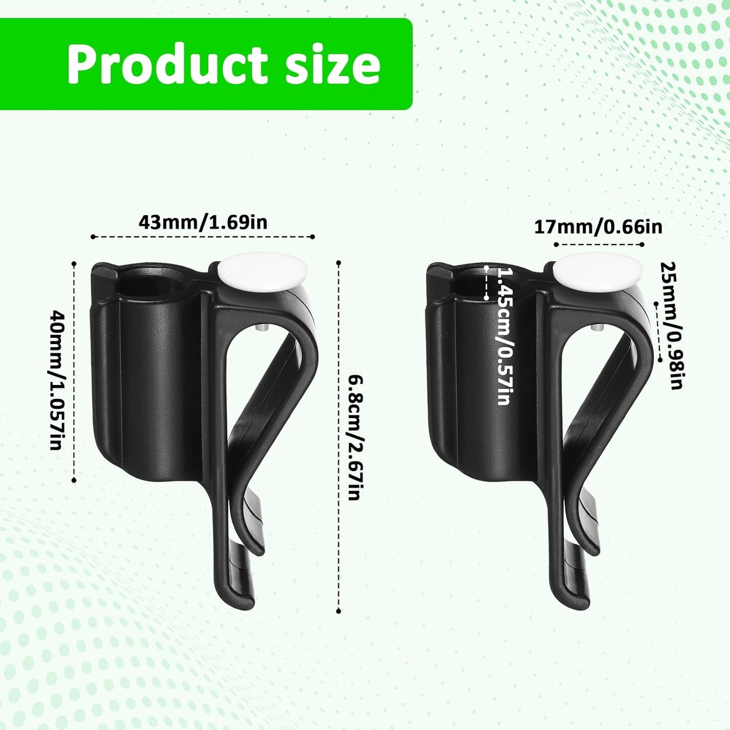 2Pcs Black Golf Putter Clip, Putter Clip Holder for the Golf Bag Club Clips on Clamp Holder Organizer Pen Holders for outside Bags Value Durable Plastic Accessories for Men Women Golfer
