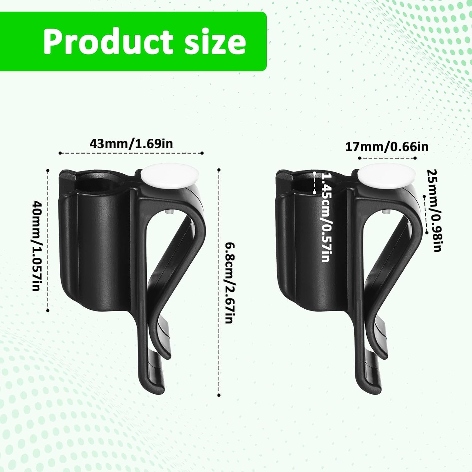 2Pcs Black Golf Putter Clip, Putter Clip Holder for the Golf Bag Club Clips on Clamp Holder Organizer Pen Holders for outside Bags Value Durable Plastic Accessories for Men Women Golfer