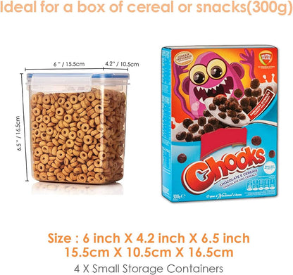 Airtight Food Storage Containers 6 Pieces - Plastic BPA Free Kitchen Pantry Storage Containers for Sugar,Flour and Baking Supplies - Dishwasher Safe - 24 Labels, Blue